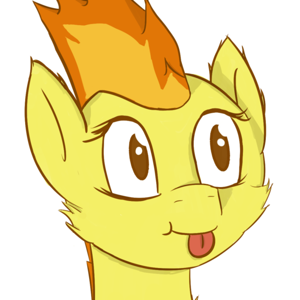 Size: 966x967 | Tagged: safe, artist:simplesample, derpibooru import, spitfire, pegasus, pony, :p, simple background, solo, tongue out, transparent background