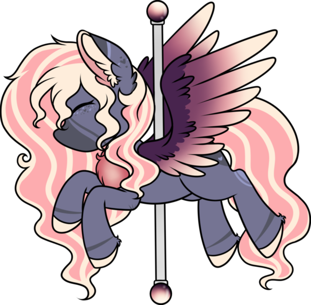 Size: 903x885 | Tagged: safe, artist:sweethearttarot, derpibooru import, oc, pegasus, pony, carousel, simple background, solo, transparent background