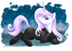 Size: 4092x2893 | Tagged: suggestive, artist:yulyeen, derpibooru import, fleur-de-lis, pony, unicorn, catsuit, clothes, commission, draw me like one of your french girls, female, latex, latex suit, mare, miss fleur is trying to seduce us, signature, solo, stupid sexy fleur-de-lis, zipper