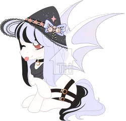 Size: 912x876 | Tagged: safe, artist:sweethearttarot, derpibooru import, oc, bat pony, pony, obtrusive watermark, simple background, solo, toyhouse, toyhouse watermark, transparent background, watermark