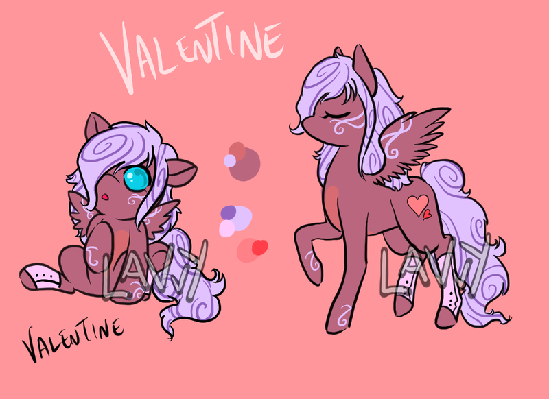 Size: 1100x800 | Tagged: safe, artist:lavvythejackalope, derpibooru import, oc, oc:valentine, unofficial characters only, pegasus, pony, :o, baby, baby pony, duo, eyes closed, hair over one eye, open mouth, pegasus oc, raised hoof, reference sheet, simple background, sitting, tattoo, text, underhoof, wings