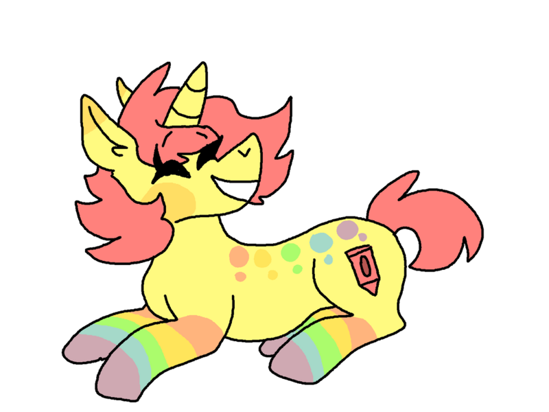 Size: 1032x774 | Tagged: safe, artist:circusfreak, derpibooru import, oc, oc:kiddo (rigbythememe), unofficial characters only, pony, unicorn, female, happy, kidcore, rainbow, simple background, smiling, solo, transparent background