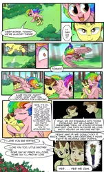 Size: 1800x2976 | Tagged: safe, artist:candyclumsy, author:bigonionbean, derpibooru import, oc, oc:candy clumsy, oc:tommy the human, alicorn, human, pegasus, pony, comic:sick days, alicorn oc, bruised, catching, clothes, colt, comic, commissioner:bigonionbean, concerned, cradling, crying, cute, dawwww, dreamscape, flashback, fountain, fusion, galloping, horn, hugging a pony, human oc, human ponidox, hurt/comfort, jumping, love, maid, male, memories, memory, nuzzles, nuzzling, racing, royal gardens, running, sad, self ponidox, singing, sleeping, talking to themself, teary eyes, tumbling, walking away, wings, worried