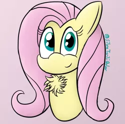 Size: 1025x1012 | Tagged: safe, artist:silversparkpone, derpibooru import, fluttershy, pony, bust, chest fluff, portrait, solo