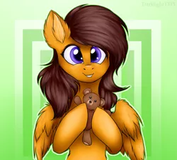 Size: 2989x2691 | Tagged: safe, artist:darklight1315, derpibooru import, oc, oc:ember hope, pegasus, pony, solo, teddy bear