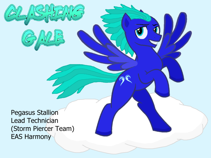 Size: 1306x980 | Tagged: artist:stargliderx, base used, cloud, derpibooru import, fanfic:expedition to cloudbreak islands, male, oc, oc:clashing gale, pegasus, pegasus oc, rearing, safe, smiling, solo, spread wings, stallion, unofficial characters only, wings