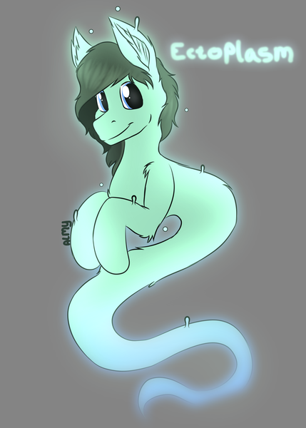 Size: 2875x4021 | Tagged: safe, artist:almond evergrow, derpibooru import, oc, oc:ectoplasm, ghost, ghost pony, pony, undead, updated design