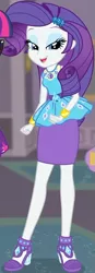 Size: 297x855 | Tagged: safe, derpibooru import, screencap, rarity, twilight sparkle, equestria girls, equestria girls series, school of rock, clothes, cropped, cute, dress, female, field trip, geode of shielding, gold, hairclip, high heels, jewelry, lidded eyes, looking down, magical geodes, museum, raribetes, shoes, skirt, sleeveless, smiling, wrist cuffs