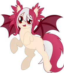 Size: 2148x2467 | Tagged: safe, artist:soulakai41, derpibooru import, oc, oc:ruby skies, bat pony, pony, female, mare, simple background, solo, transparent background