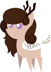 Size: 4485x6321 | Tagged: safe, artist:cosmiceclipsed, derpibooru import, oc, oc:grantdeer, unofficial characters only, deer, pony, deer oc, pointy ponies, simple background, solo, transparent background