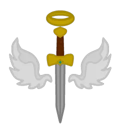 Size: 1037x1061 | Tagged: artist:lietiejackson, cutie mark, cutie mark only, derpibooru import, gem, nimbus, no pony, oc, oc:kyle angel, safe, simple background, sword, transparent background, unofficial characters only, weapon, wings