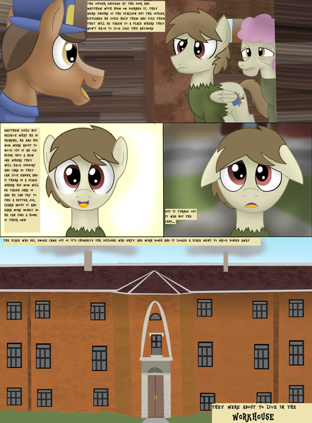 Size: 4512x6120 | Tagged: artist:mr100dragon100, comic, comic:new beginnings and new friends, derpibooru import, floppy ears, oc, oc:matthew, safe, workhouse