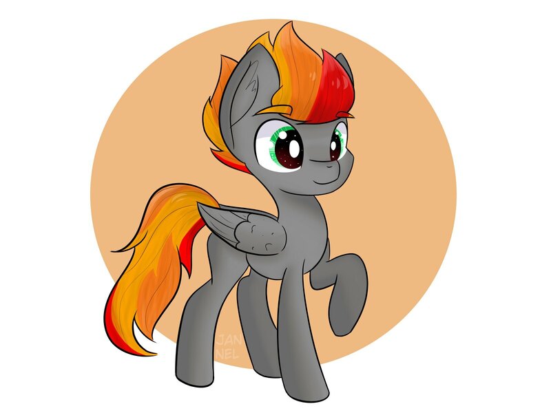 Size: 1600x1200 | Tagged: safe, artist:janelearts, derpibooru import, oc, unofficial characters only, pegasus, pony, commission, male, raised hoof, simple background, solo, stallion, white background