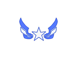 Size: 2048x1536 | Tagged: artist:lietiejackson, blue and white, derpibooru import, logo, no pony, republican states air force (rsaf), safe, simple background, stars, transparent background, wings