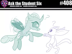 Size: 800x599 | Tagged: artist:sintakhra, changedling, changeling, crossover, cute, derpibooru import, diaocelles, looking at each other, ocellus, ori, ori and the blind forest, ori and the will of the wisps, safe, tumblr:studentsix