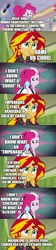 Size: 500x2240 | Tagged: safe, derpibooru import, edit, edited screencap, screencap, pinkie pie, sunset shimmer, equestria girls, argentina, bilingual, comic, empanada, food, human sunset, screencap comic, spanish