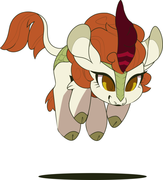 Size: 3161x3491 | Tagged: artist:jennithedragon, autumn blaze, awwtumn blaze, cloven hooves, cute, derpibooru import, female, high res, hopping, kirin, mare, pronking, safe, shadow, simple background, smiling, solo, transparent background