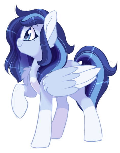 Size: 1627x2064 | Tagged: safe, artist:gigason, derpibooru import, oc, oc:azure, pegasus, pony, female, mare, simple background, solo, transparent background, two toned wings, wings