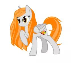 Size: 587x524 | Tagged: artist:agdistis, derpibooru import, drawthread, grass, green eyes, /mlp/, oc, oc:ginger peach, orange hair, pegasus, pegasus oc, safe, solo, sun, unofficial characters only, wings