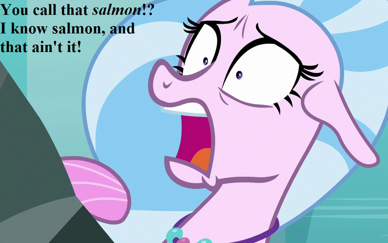 Size: 1152x720 | Tagged: cropped, derpibooru import, edit, edited screencap, floppy ears, jewelry, necklace, reaction image, safe, screencap, seapony (g4), silverstream, speech, talking, wat (reaction image), what lies beneath