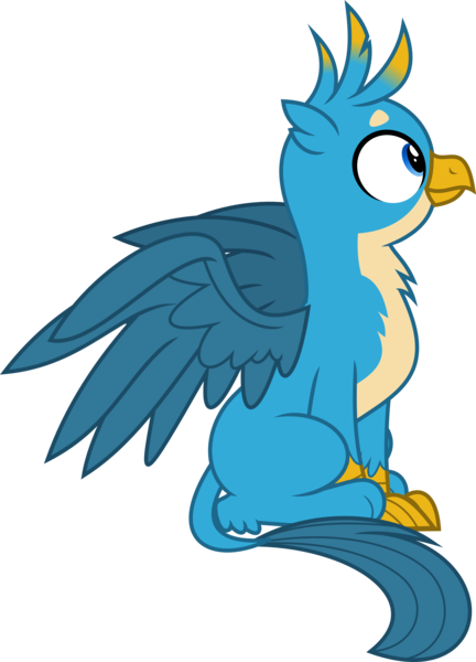 Size: 2521x3500 | Tagged: safe, artist:chainchomp2, derpibooru import, gallus, gryphon, what lies beneath, alternate versions at source, high res, majestic, male, simple background, sitting, solo, spread wings, .svg available, transparent background, vector, wings