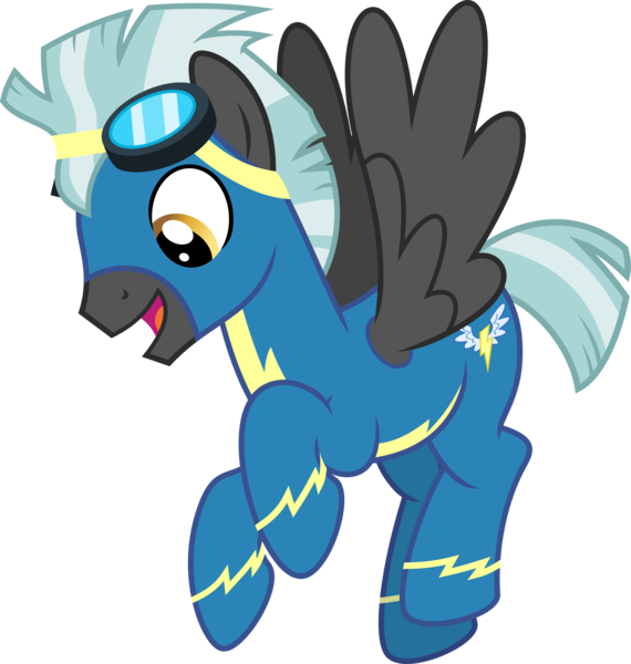 Size: 2850x3000 | Tagged: safe, artist:chainchomp2, derpibooru import, thunderlane, pegasus, pony, marks and recreation, .svg available, alternate versions at source, clothes, flying, goggles, high res, male, simple background, smiling, solo, stallion, transparent background, uniform, vector, wonderbolts, wonderbolts uniform