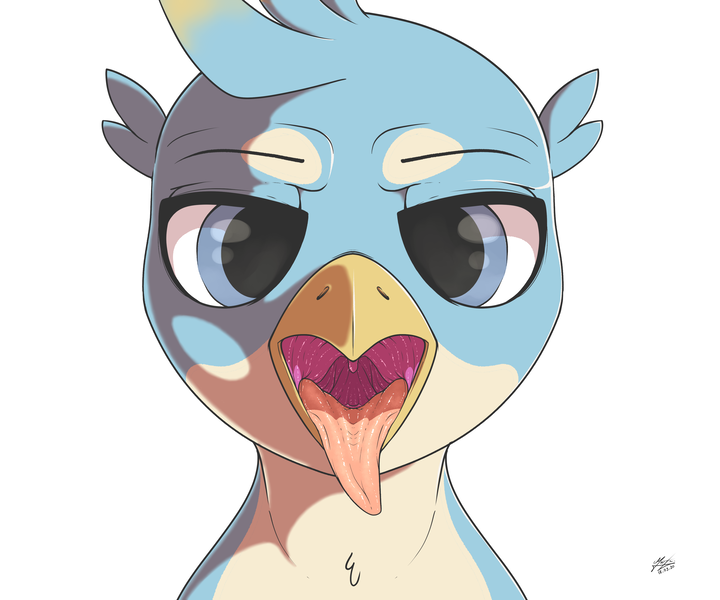 Size: 4000x3334 | Tagged: suggestive, artist:azerta56, derpibooru import, gallus, gryphon, carnivore, esophagus, galluspred, gullet, looking at you, male, maw, mawshot, open mouth, oral invitation, salivating, simple background, slimy, solo, solo male, taste buds, tongue out, uvula, white background