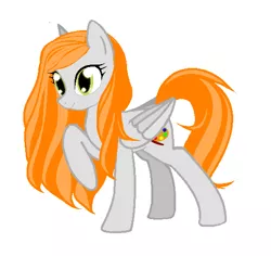 Size: 538x507 | Tagged: artist:agdistis, derpibooru import, drawthread, grass, green eyes, /mlp/, oc, oc:ginger peach, orange hair, pegasus, pegasus oc, safe, solo, unofficial characters only, wings