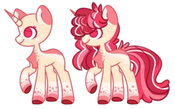 Size: 647x403 | Tagged: safe, artist:luqella, derpibooru import, oc, oc:strawberry shortcake, pony, unicorn, female, mare, simple background, solo, transparent background