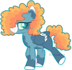 Size: 2240x2168 | Tagged: safe, artist:kurosawakuro, artist:lazuli, derpibooru import, oc, unofficial characters only, pegasus, pony, base used, female, magical lesbian spawn, mare, offspring, parent:pear butter, parent:windy whistles, simple background, transparent background, two toned wings, wings