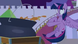 Size: 1920x1080 | Tagged: alicorn, cart, cauldron, derpibooru import, safe, screencap, solo, the summer sun setback, twilight sparkle, twilight sparkle (alicorn)