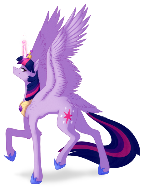 Size: 1481x1926 | Tagged: safe, artist:spirit-1, derpibooru import, twilight sparkle, twilight sparkle (alicorn), alicorn, pony, simple background, solo, tail feathers, transparent background