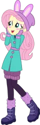 Size: 2270x7065 | Tagged: safe, artist:steyrrdash, derpibooru import, fluttershy, equestria girls, equestria girls series, holidays unwrapped, spoiler:eqg series (season 2), clothes, simple background, solo, transparent background, vector, winter outfit