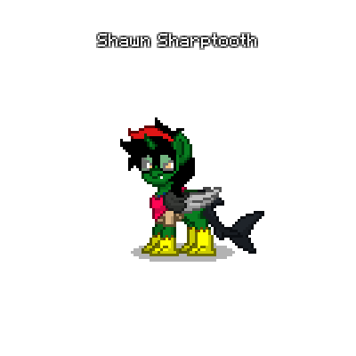 Size: 400x400 | Tagged: safe, derpibooru import, oc, oc:shawn sharptooth, unofficial characters only, original species, pony, pony town, male, mutant, mutant pony, pixel art, simple background, solo, stallion, transparent background
