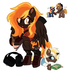 Size: 1289x1342 | Tagged: artist:unoriginai, brother and sister, derpibooru import, fallout equestria, female, hoof hold, male, oc, oc:calamity, oc:velvet remedy, offspring, parent:oc:calamity, parent:oc:velvet remedy, parents:oc x oc, rearing, safe, shipping, siblings, simple background, sugar bombs, transparent background, unofficial characters only