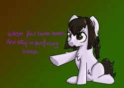 Size: 500x355 | Tagged: safe, artist:dumbwoofer, derpibooru import, oc, oc:dumbwoofer, unofficial characters only, earth pony, pony, angry, chest fluff, image, png, vulgar