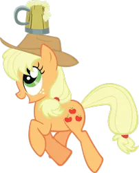 Size: 2203x2722 | Tagged: ah didn't learn anything, applejack, artist:midnite99, cider, derpibooru import, safe, simple background, solo, the super speedy cider squeezy 6000, transparent background, trotting, vector
