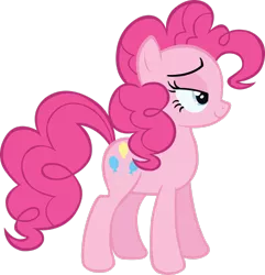 Size: 2404x2495 | Tagged: safe, artist:midnite99, derpibooru import, pinkie pie, earth pony, pony, baby cakes, bedroom eyes, request, simple background, solo, transparent background, vector
