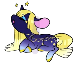 Size: 600x550 | Tagged: safe, artist:-censored-, derpibooru import, oc, unofficial characters only, earth pony, pony, :o, earth pony oc, eyes closed, hoof polish, looking up, makeup, open mouth, simple background, solo, transparent background