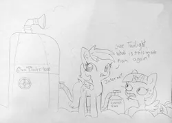 Size: 1829x1307 | Tagged: safe, artist:tjpones, derpibooru import, edit, rainbow dash, twilight sparkle, twilight sparkle (alicorn), alicorn, lizard, lizard pony, pegasus, pony, chemtrails, cloud, dialogue, duo, female, forked tongue, gas, gas tank, lineart, mare, marvel new warriors, misspelling, open mouth, prone, reptilian eyes, reptilians, slit eyes, sweat, traditional art