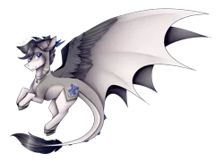 Size: 3488x2520 | Tagged: safe, artist:dawndream2003, derpibooru import, oc, oc:arrow, pony, bat wings, high res, male, simple background, solo, stallion, transparent background, wings
