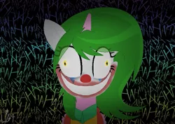 Size: 691x490 | Tagged: safe, artist:lumi-infinite64, derpibooru import, oc, alicorn, pony, clothes, cosplay, costume, creepy, creepy smile, crossover, dc universe, insanity, joker (2019), smiling, the joker