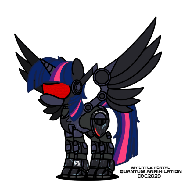 Size: 1024x1024 | Tagged: safe, artist:christiancerda, derpibooru import, twilight sparkle, alicorn, pony, robot, robot pony, image, my little portal, png, portal (valve), roboticization, simple background, transparent background, twibot, vector