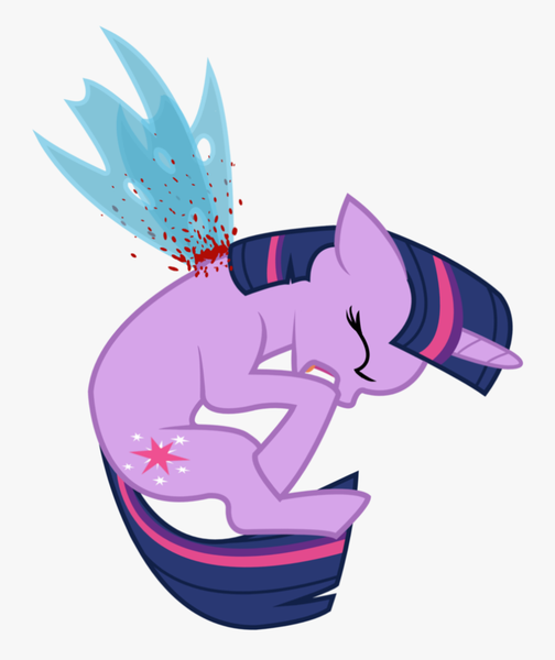 Size: 900x1072 | Tagged: grimdark, derpibooru import, twilight sparkle, pony, unicorn, blood, changeling wings, screaming, simple background, solo, unicorn twilight, white background, wings