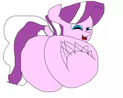 Size: 1576x1256 | Tagged: 1000 hours in ms paint, artist:coltfan97, butt, derpibooru import, diamond buttiara, diamond tiara, dock, huge butt, large butt, looking back, suggestive