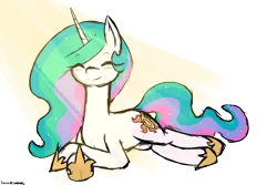 Size: 3000x2000 | Tagged: safe, artist:anonymous, derpibooru import, princess celestia, ponified, pony, unicorn, /mlp/, 4chan, crepuscular rays, cute, drawthread, eyes closed, missing accessory, ponified animal photo, race swap, simple background, solo, transparent background, unicorn celestia