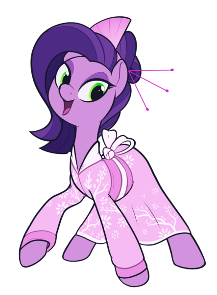 Size: 956x1296 | Tagged: safe, artist:anonymous, derpibooru import, kimono, earth pony, pony, /mlp/, 4chan, clothes, drawthread, female, g3, kimono (clothing), mare, simple background, solo, transparent background