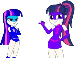 Size: 680x520 | Tagged: safe, artist:supersamyoshi, derpibooru import, sci-twi, twilight sparkle, human, equestria girls, clothes, human coloration, leotard, magic gaia, sci-titan, self ponidox, simple background, superhero, transparent background, twolight