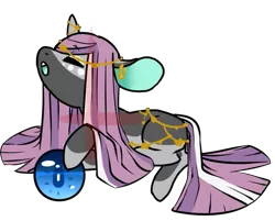 Size: 669x539 | Tagged: safe, artist:-censored-, derpibooru import, oc, earth pony, pony, base used, crystal ball, earth pony oc, eyes closed, female, jewelry, looking up, mare, open mouth, prone, simple background, solo, transparent background