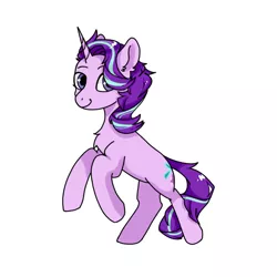 Size: 1080x1080 | Tagged: safe, artist:bbluna, derpibooru import, starlight glimmer, pony, unicorn, chest fluff, ear fluff, female, looking at you, mare, simple background, solo, white background